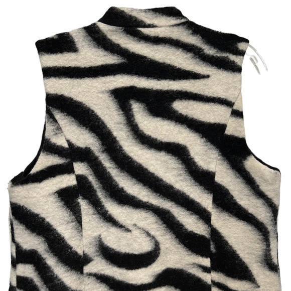CHICO’S Zebra Print Wool Blend Vest Medium - Picture 9 of 14